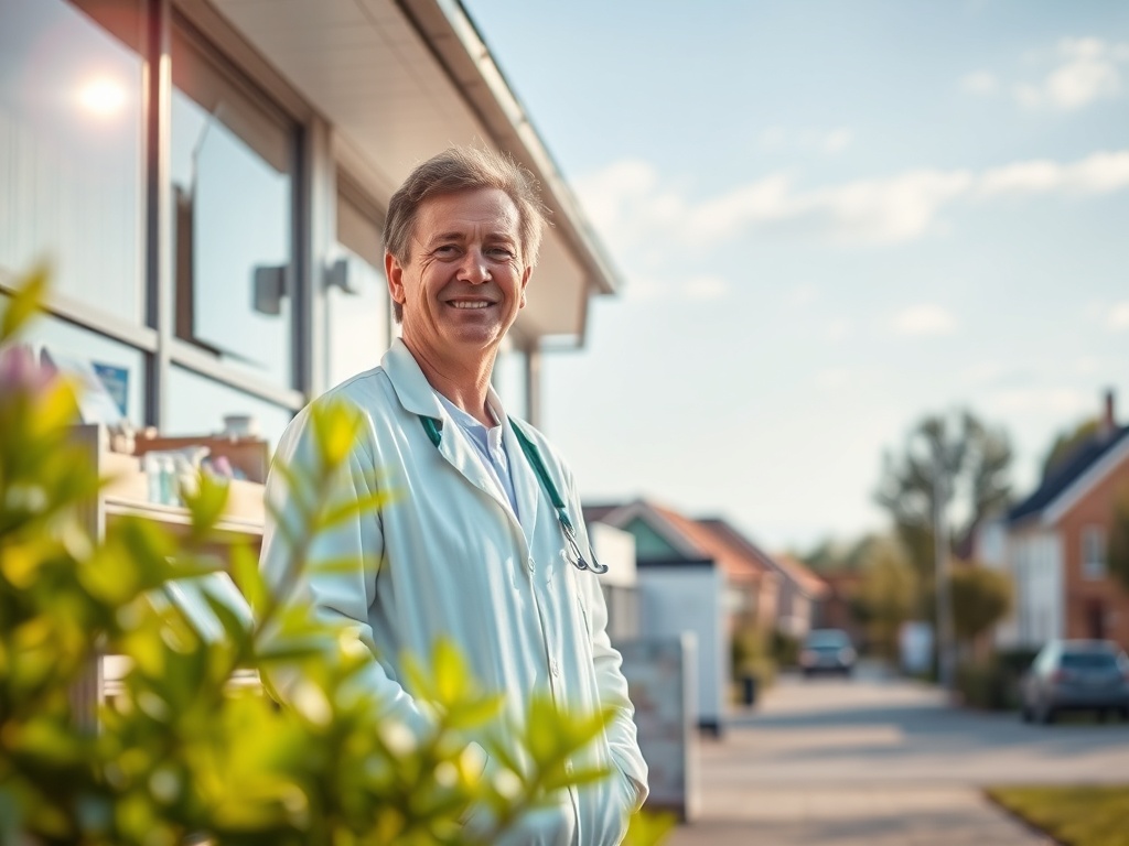 Ilustracja przedstawiająca symbol medyczny i zegar symbolizujący kolejki do specjalistów w Augustowie