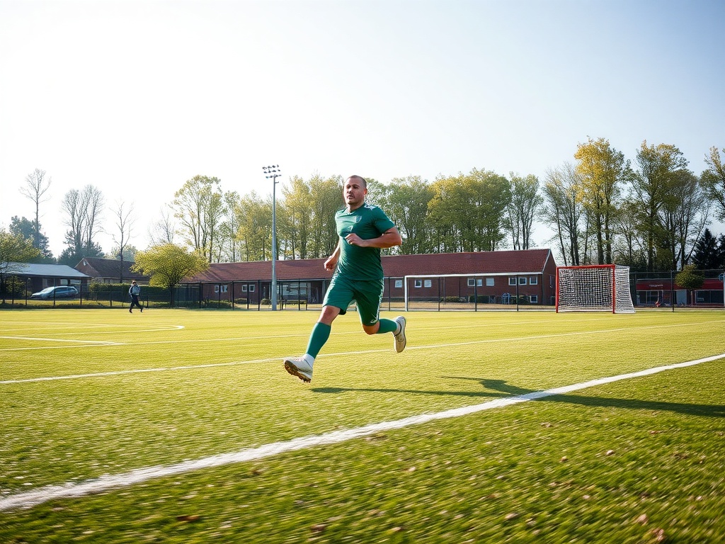 Piłkarze Sparty Augustów świętujący bramkę, symbolizujący radość z dofinansowania dla klubu